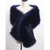 preiswerte Pelzschals-Kunstpelz-Umhänge Damenumhang Elegant Vintage Ärmellos Kunstpelz Hochzeit Schals Mit Unifarbe Für Party Herbst