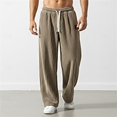 economico Gamba Dritta-Per uomo Pantaloni da tuta Pantaloni Pantaloni in velluto a coste Pantaloni Larghi Pantaloni della tuta a gamba dritta Coulisse Elastico in vita Tinta unica Comodità Lunghezza intera Casuale