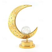 levne Ramadán dekorace světla-Ramadán Eid kovová dutá koule dekorativní lampa hvězda měsíc hrad vnitřní ložnice atmosféra ornament lampa aaa baterie 18,5 * 14,5 cm