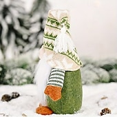  Paquete de 2 muñecos de gnomo hechos a mano para el Día de San Patricio, decoración de elfo navideño, gnomo nórdico de peluche, decoración para escaparates de casas navideñas.