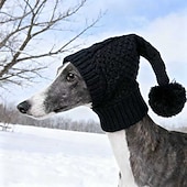 お買い得  温熱コレクション-ペットアクセサリー グレイハウンドや他の犬用のペット用ニット帽、寒い季節用の暖かい冬用キャップ、秋冬用の快適でスタイリッシュな犬用ビーニー