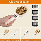 voordelige Meetgereedschap-Digitale maatlepel, digitale maatlepel voor voedsel, 800 g / 1 g, hoge precisie met lcd-scherm, huishoudelijke weegschaal voor keuken- en honden- en kattenvoer