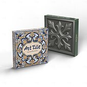 olcso Falmatricák-12 db 15 cm-es csempematrica, öntapadós, levehető marokkói talavera csempe, vízálló konyhabútor, lépcsőház, lakberendezés