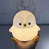 halpa Taimitarha yövalot-pingviini vauva pehmeä silikoni taputusvalo yövalo usb-lataus joulu uusivuosi festivaali syntymäpäivälahja sisä makuuhuone tunnelmavalo