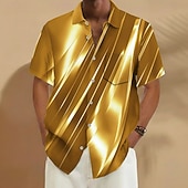 ieftine Model Geometric-Bărbați Geometric Gradiant Artă abstractă Cămașă Cămașă de vară Camașă cu nasturi Manșon scurt Moda Casual În aer liber Vacanță Zilnice Vară Primăvară Răsfrânt Imprimare 3D cămăși cu guler Un buzunar