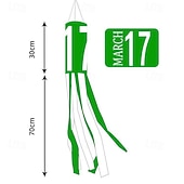 olcso Kerti zászlók, Banner-Szent Patrik-napi szélzsák zászló, ír dizájn, Szent Patrik-napi fesztivál dekoráció, színes kültéri szélzsák ünnepi ünneplésre, lóhere &amp;lóhere design.