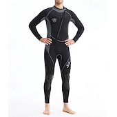 cheap Wetsuits &amp; Diving Suits-Men's 1.5mm Neoprene Diving Suit Full Wetsuit Rash Guard Stretchy Long Sleeve Front Zipper - Surfing Snorkeling Scuba Patchwork Winter