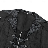 economico Capispalla-Retrò Vintage Rococò Medievale Cappotto Smoking Frac Lunghe Costume Per uomo Reale Halloween Carnevale Feste LARP Fiera Rinascimentale Adulti Cappotto