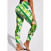  Svatý Patrik Dámské legíny na pilates Fitness kalhoty Legíny na cvičení Kapsy Kolkovné Boční kapsy Pilates Tělocvična Cvičení v tělocvičně Kalhoty Cyklistické kalhoty Legíny Komiks Barevné bloky