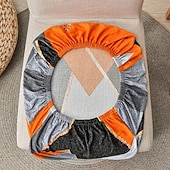 baratos Capa para Cadeira de Jantar-Capa protetora para cadeira de jantar, super ajustável, elástica, removível e lavável, com assento curto, ideal para salas de jantar de hotéis, cerimônias, banquetes e festas de casamento.