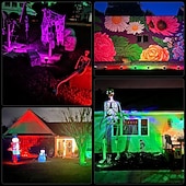 cheap Landscape Lights-Solar Color Changing Spot Lights Outdoor, Waterproof Solar Lights, Multicolor RGB Landscape Spotlight for Garden Yard Driveway Lawn Patio Pathway Christmas Decorations