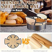 preiswerte Küchenutensilien &amp; Gadgets-Antihaftbeschichtete Silikon-Backmatte – wiederverwendbare, lebensmittelechte, runde Teigmatte mit rutschfesten Rändern, geeignet für Challah-Brot und selbstgebackenes Brot, passend für