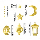 tanie Ramadan i Eid-6 sztuk dekoracji na imprezę Ramadan Eid, wiszące ozdoby w kształcie księżyca i gwiazd, girlandy na islamskie festiwale, wystrój domu na Ramadan Mubarak na obchody święta