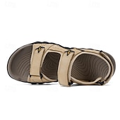 economico Sandali casual-sandali beige da uomo: eleganti calzature da esterno con vestibilità comoda e ad asciugatura rapida, ideali per la spiaggia, l'escursionismo e l'estate