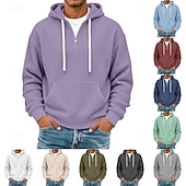 cheap Basic Hoodies-Men's Hoodie Waffle Hoodies Pullover Hoodie Sweatshirt Quarter Zip Hoodie Apricot Wine Red White Light Green Navy Blue Hooded Plain Patchwork Color Block Textured Casual Daily Sports &amp; Outdoor