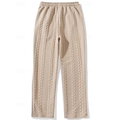 voordelige Rechtdoor Been-Voor heren Joggingbroeken Broek Joggingbroek met rechte pijpen Jacquard Trekkoord Zak Effen Comfort Zacht Casual Dagelijks Buiten Vakantie Modieus Zwart Oranje Micro-elastisch