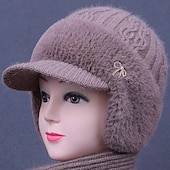 Χαμηλού Κόστους Καπέλα-Γυναικεία Καπέλο Χειμερινά Καπέλα Αντιανεμικό Ζεστό Καθημερινά ΕΞΩΤΕΡΙΚΟΥ ΧΩΡΟΥ Δρόμος Πλεκτό Μονόχρωμες