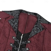 economico Capispalla-Retrò Vintage Rococò Medievale Cappotto Smoking Frac Lunghe Costume Per uomo Reale Halloween Carnevale Feste LARP Fiera Rinascimentale Adulti Cappotto