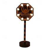 olcso Ramadan dekorációs fények-ramadan eid led dekoratív fényjelzés csillag hold vár beltéri hálószoba ünnepi hangulatú függőlámpa aa elemdoboz 30cm magasság