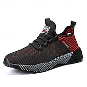 abordables Baskets Décontractées-Chaussures de course noires en mesh pour hommes – baskets athlétiques légères avec tige respirante, idéales pour la course, la salle de sport et les activités sportives.