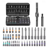 رخيصةأون أجهزة الاختبار والكشف-مجموعة مفكات براغي مغناطيسية متعددة الوظائف 42 في 1 مع 40 رأسًا لتجميع الأثاث وأجهزة الكمبيوتر