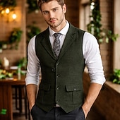  Classico Anni 1920 Retrò Vintage Gilet Il grande Gatsby Costume Per uomo Carnevale Mascherata Balli di fine anno Feste Matrimonio Adulti Gilet Primavera Autunno