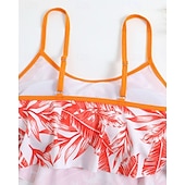 tanie Tankini i bikini do surfingu-Damskie Strój kąpielowy Tankini 2-częściowa Tropikalny Ultra lekki (UL) Elastyczny Bez rękawów Kąpielówki Surfing Nurkowanie z rurką Lato