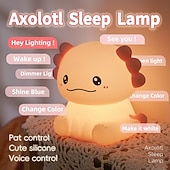 halpa Taimitarha yövalot-Salamander pehmeä silikoninen Pat-valo lastenhuoneen yövalo 7 väriä himmennys USB ladattava yöpöytälamppu tunnelmavalo joulu uusivuosi lahja