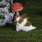 Недорогие Пасха-4 фигурки пасхальных кроликов ручной работы — универсальный праздничный декор для дома &amp;полка для демонстрации, неэлектрическая, без перьев, идеально подходит для Рождества, Хэллоуина, Хануки, Дня