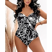 preiswerte One Pieces Rash Guards-Damen Badeanzug Badeanzüge Einteilige Einfarbig Geometrie UV Schutz Hohe Elastizität Ärmellos Bademode Surfen Tauchen Schnorcheln Sommer