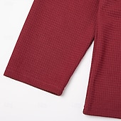 levne Ležérní tričko Henley-Pánské Vaflové tričko Waffle Henley košile Pánské košile s nášivkami na loktech Dlouhý rukáv Kapuce Podzim Jaro &amp; podzim Pevná barva Módní Moderní Šňůrky Kapsy Slátanina Ležérní Venkovní Večírek Modrá