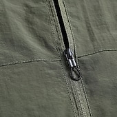 economico Giubbotti Casual-Per uomo Giacca Leggera Giacca Casual Casuale Quotidiano Sport Tasca Primavera Autunno Semplice Streetwear Elegante Collo alla coreana Regolare Nero Blu marino Cachi Verde militare Grigio scuro Giacca