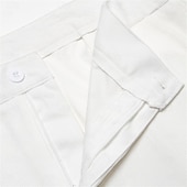 Χαμηλού Κόστους Φωτοβολίδα-Ανδρικά Παντελόνια Παντελόνι επίσημο Κοτλέ παντελόνι Πάτος καμπάνας Φουντωμένο παντελόνι Τσέπη Σκέτο Άνεση Πλήρες μήκος Καθημερινά Επιχείρηση Αργίες Διακοπές Μοντέρνα Λευκό Καφέ Μικροελαστικό