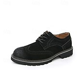 Χαμηλού Κόστους Μπρογκ παπούτσια-Ανδρικά καφέ σουέτ μπρογκ παπούτσια, άνετα και μοντέρνα, ευέλικτα υποδήματα για casual και ημιεπίσημες εκδηλώσεις