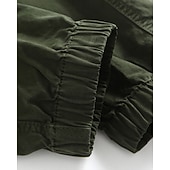 economico Pantaloni cargo-Per uomo Pantaloni Cargo Joggers Pantaloni Coulisse Elastico in vita Multi-tasche Semplice Antivento Comodità Quotidiano All'aperto Ferie Streetwear Elegante Nero Verde militare Inelastico
