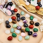 olcso húsvéti-10 db-os csomag húsvéti tojás kristálykövek, csiszolt, véletlenszerű színű drágakövek barkácsoláshoz, lakberendezéshez, asztali díszként való használatra, akvárium dekorációhoz, ünnepi és születésnapi