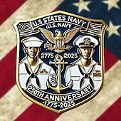  2 db 250. Évfordulós Az Egyesült Államok Tengerészgyalogsága  NAVY Emlékkitűző Tengerészgyalogság Hadsereg Katonai Jelvény Kitűző Ötvözet Gombos Kitűzők Veterán Kollekció Ajándék Ékszer a