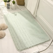 preiswerte Badezimmermatte-Dicke, hochflorige Eingangsmatte, saugfähig und rutschfest, Türvorleger, Badezimmer-Willkommensmatte, Teppich