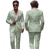 cheap Men's Clothing​-St. Patrick 2026 Shamrock Irish Carnival Pants Suits &amp; Blazers Novelty Funny Adults' Men's Saint Patrick's Day Casual Party Easy Carnival Costume Dress Up