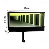 preiswerte Dekorative Lichter-Infinity Garagen-Schlüsselanhänger, Wandhalterung für Auto- und Garagenschlüssel, 3D-Illusionsspiegel mit LED-Lampe, einfache Montage für Eingangsbereich, Flur, Büro und Autoliebhaber