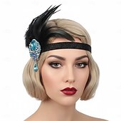 preiswerte Zubehör und mehr-Retro Vintage Goldene Zwanziger 1920er Flapper-Stirnband Der große Gatsby Flapper-Mädchen Kostüm Damen Halloween Karneval Maskerade Karneval Erwachsene Stirnband Ganzjahres