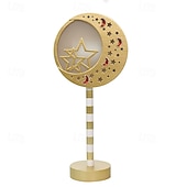 olcso Ramadan dekorációs fények-ramadan eid led dekoratív fényjelzés csillag hold vár beltéri hálószoba ünnepi hangulatú függőlámpa aa elemdoboz 30cm magasság