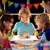 tanie Dekoracyjne światła-kartki urodzinowe fajerwerki wyskakujące ciasto dmuchane światło i muzyka kartka urodzinowa prezenty dla kobiet mężczyzn mamy dzieci