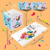 olcso Születésnap-boldog születésnapot felugró meglepetés ajándékdoboz színes lufikkal &amp;konfetti dizájn - élénk papír kézműveskedés fiataloknak, ünnepi ajándékötlet|játékos dizájn|színes lufik, születésnapi parti