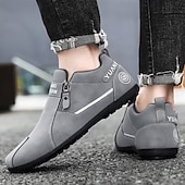 economico Scarpe Casual Slip-On-scarpe slip-on beige da uomo con tomaia morbida: comode scarpe da tutti i giorni per un abbigliamento casual e un comfort che dura tutto il giorno