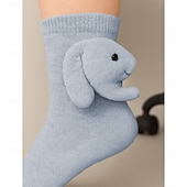 Недорогие домашние носки-Носки с 3D-животными, забавные носки с животными, связанные крючком вручную, зимние хлопковые носки, веселье &amp;очаровательные рождественские подарки для девочек &amp; женщины