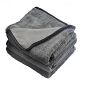 abordables Les serviettes-Serviette de nettoyage auto, serviette en microfibre sans traces pour le lavage de voiture, chiffon tressé ultra-absorbant, idéal pour sécher et polir les véhicules.