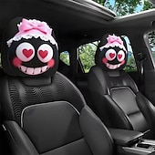 cheap Slipcovers-2pcs Cute Flower Love Heart Print Headrest Covers, Valentine's Day Heart-Eyed Girl Car Headrest Protector, Interior Decor, No Filling, Easy to Install and Wash, Suitable for Long-Distance Travel Naps