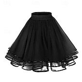 billige Bunner-Fancy kostyme Tyllskjørt Tutu-skjørt Mime-kunstner Mimeklovn sirkus 1950-tallet 1980erne Multi Layer Oppblåst Voksne Dame Halloween Karneval Fest Ytelse Dansballett Kle deg opp