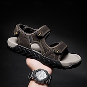 economico Sandali casual-sandali beige da uomo: eleganti calzature da esterno con vestibilità comoda e ad asciugatura rapida, ideali per la spiaggia, l'escursionismo e l'estate